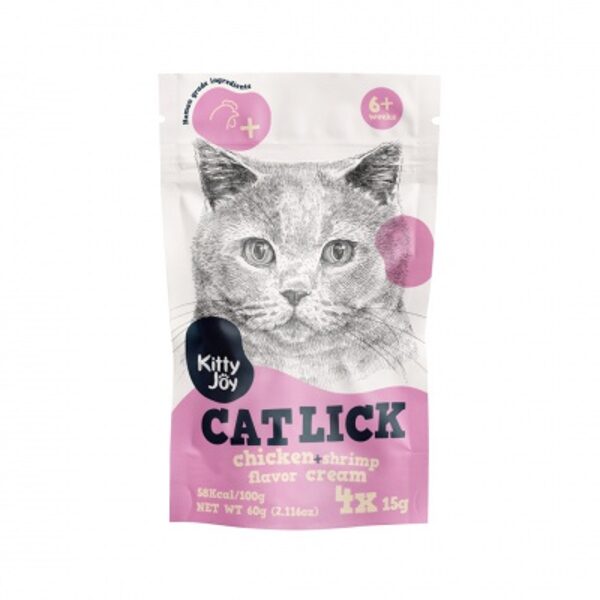 Supplementary food. Cat lick chicken + shrimp flavor cream Kitty Joy 60g (200)