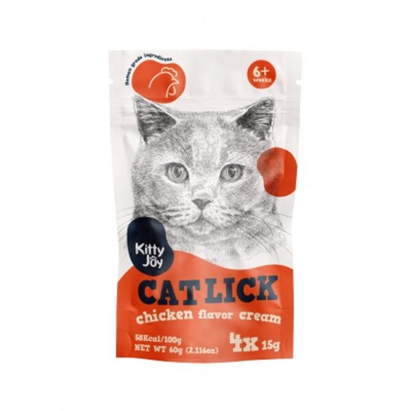 Supplementary food. Cat lick chicken flavor cream Kitty Joy 60g (200)