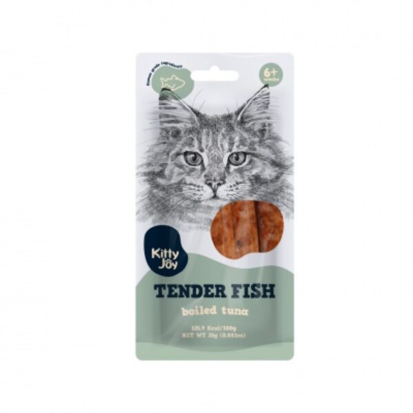 Food ingredient. Tender fish. Boiled tuna Kitty Joy 25g (200)